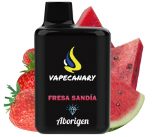 Vapeador Desechable VapeCanary Aborigen 800 Usos Con Nicotina 2% Sabor Fresa Sandía