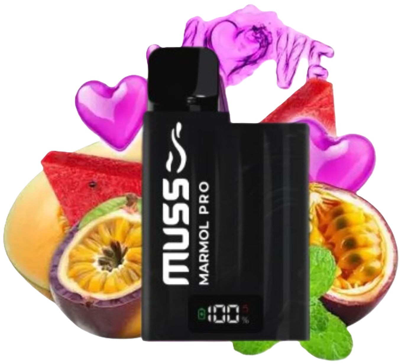 Vapeador Desechable Muss Marmol Pro StarterKit 700 Usos Con Nicotina 2% Sabor Love 66
