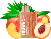 Vapeador Desechable Muss Marmol 700 Usos Con Nicotina 2% Sabor Pineapple Peach / Pia Melocoton