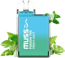 Vapeador Desechable Muss Fusin 700 Usos Con Nicotina 2% Sabor Fresh Mint / Menta Fresca