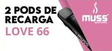 Vapeador Desechable Muss Marmol Pro Kit Recambio 2P 700 Usos Con Nicotina 2% Sabor Love 66