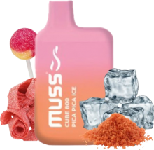 Vapeador Desechable Muss Cube 800 Usos Con Nicotina 2% Sabor Pica Pica Ice / Refrezco de Pica Pica