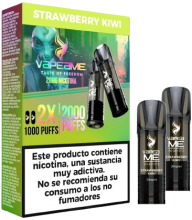 Vapeador Desechable Vapeame Kit Recambio 2P 1000 Usos Con Nicotina 2% Sabor Strawberry Kiwi / Fresa Kiwi