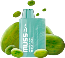Vapeador Desechable Muss Mrmol 700 Usos Con Nicotina 2% Sabor Triple Meln