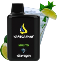 Vapeador Desechable VapeCanary Aborigen 800 Usos Con Nicotina 2% Sabor Mojito