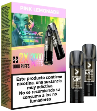 Vapeador Desechable Vapeame Kit Recambio 2P 1000 Usos Con Nicotina 2% Sabor Pink Lemonade / Limonada Rosa