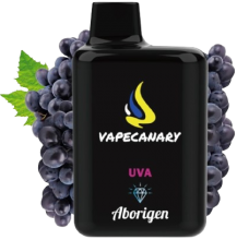 Vapeador Desechable VapeCanary Aborigen 800 Usos Con Nicotina 2% Sabor Uva