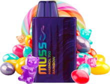 Vapeador Desechable Muss Mrmol 700 Usos Con Nicotina 2% Sabor Rainbow / Arco Iris