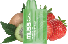 Vapeador Desechable Muss Mrmol 700 Usos Con Nicotina 2% Sabor Strawberry Kiwi / Fresa Kiwi