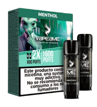 Vapeador Desechable Vapeame Kit Recambio 2P 800 Usos Con Nicotina 2% Sabor Menthol / Menta