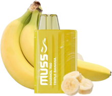 Vapeador Desechable Muss Mrmol 700 Usos Con Nicotina 2% Sabor Triple Banana / Triple Pltano